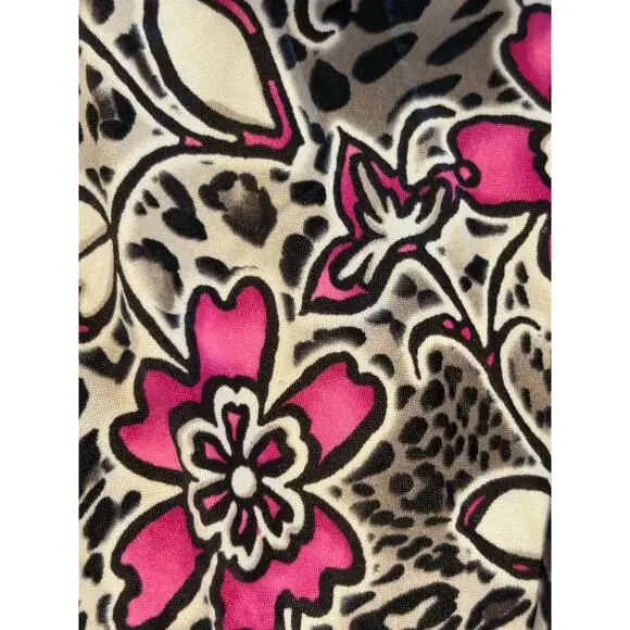 It Figures Slender Thighs Swimsuit 22W Leopard Floral Skirted One Piece NWT - Picture 3 of 10